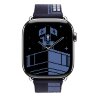 Apple Watch Hermes Series 11 42mm, трикотажный ремешок синего цвета
