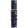Apple Watch Hermes Series 11 42mm, трикотажный ремешок синего цвета