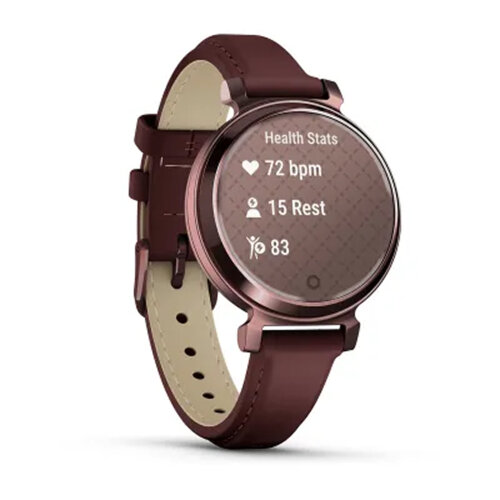 Умные часы Garmin Lily 2 Classic 35mm, Dark Bronze, Mulberry Leather Band