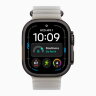 Apple Watch Ultra 4 49mm Black Titanium Case with Translucent Gray Ocean Band