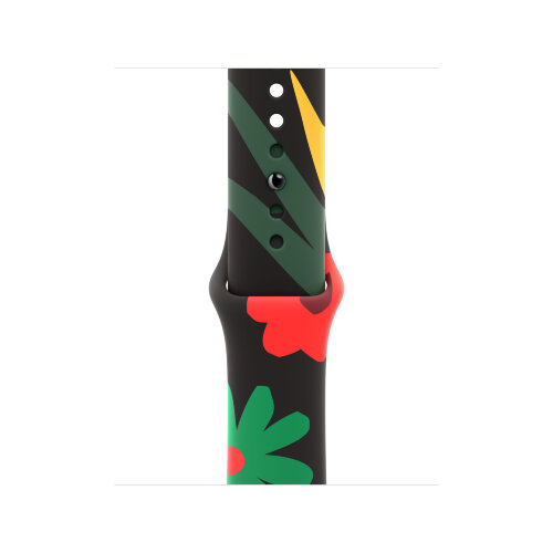 Apple Watch SE (2023) 40mm, Midnight Aluminum Case with Sport Band - Unity Bloom (Цветочный принт)
