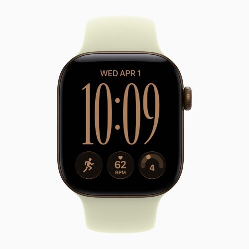 Apple Watch Series 12 46mm, Dark Bronze Aluminum Case with Sport Band - Pale Succulent
