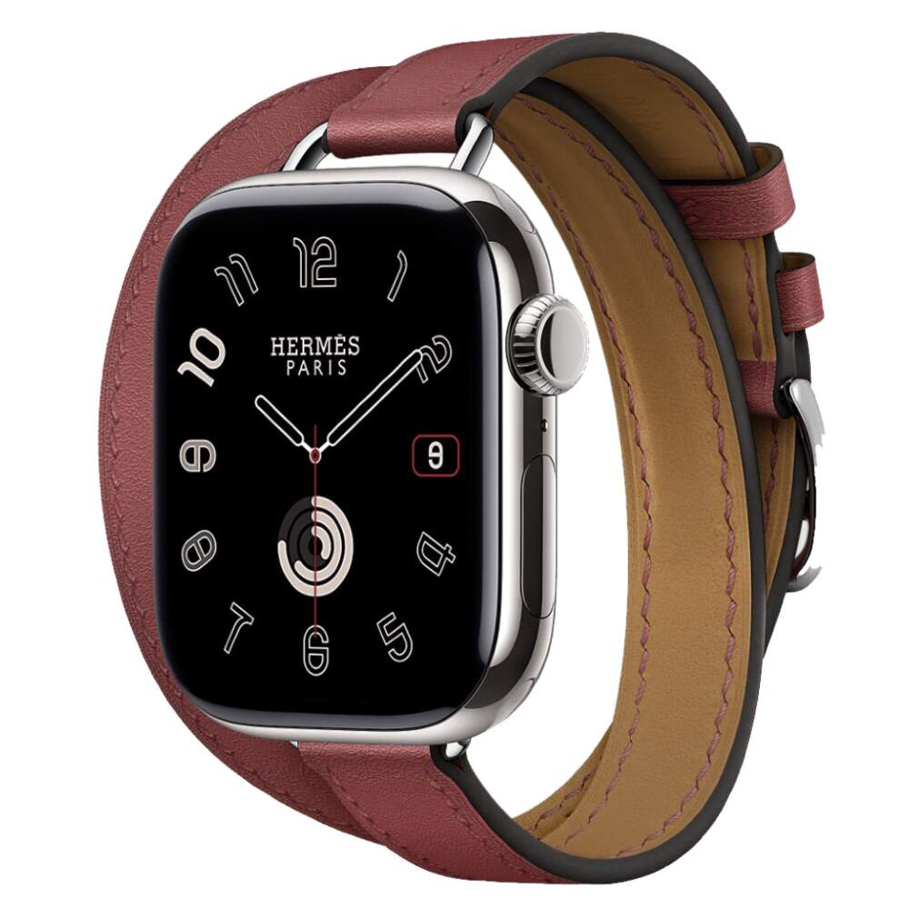 Watch 10 Hermes 42mm Attelage Double Grenat