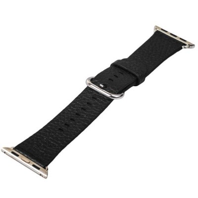 Ремешок кожаный для Apple Watch 38мм W1 Band for Premier (Черный)