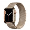 Apple Watch Series 7 41 мм, стальные, золотой миланский сетчатый браслет
