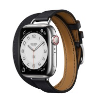 Apple Watch Series 7 Hermes 41mm, with Attelage Double Tour Indigo