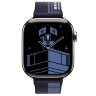 Apple Watch Hermes Series 11 46mm, трикотажный ремешок синего цвета
