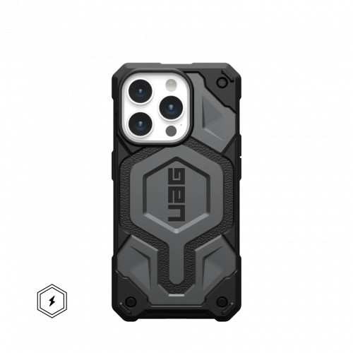 Защитный чехол Uag Monarch Pro для iPhone 15 Pro с MagSafe - Серебро (Silver)