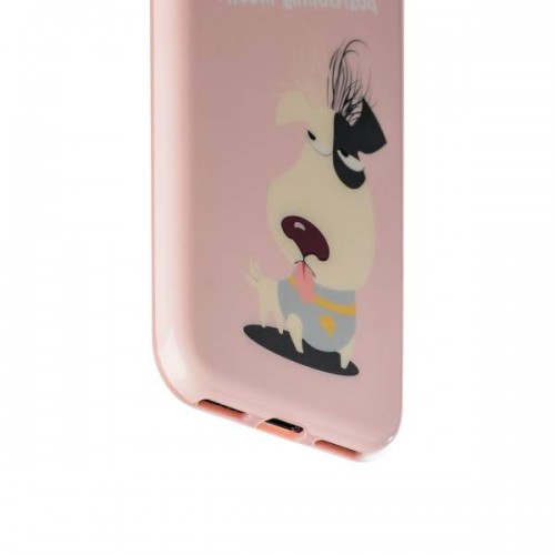 Набор iBacks Lady's Собака Молния для iPhone 8 и 7 - Розовый