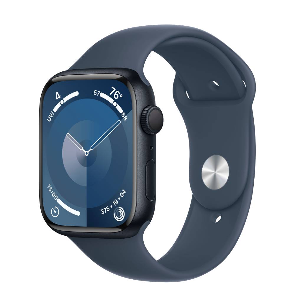 Apple Watch 9 Aluminum Midnight 41mm Storm Blue band