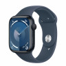 Apple Watch Series 9 41mm, Midnight Aluminum Case with Sport Band - Storm Blue