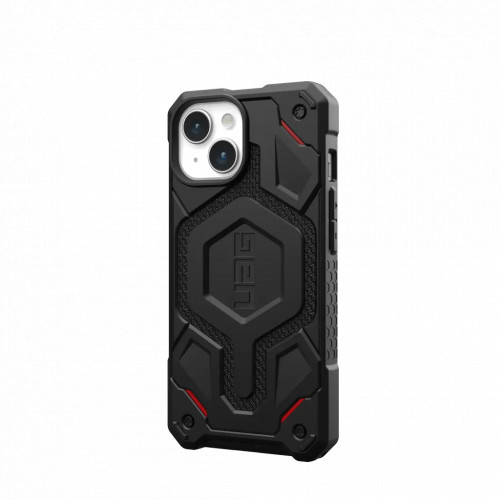 Защитный чехол Uag Monarch Kevlar для iPhone 15 Plus MagSafe - Кевлар черный (Kevlar Black)