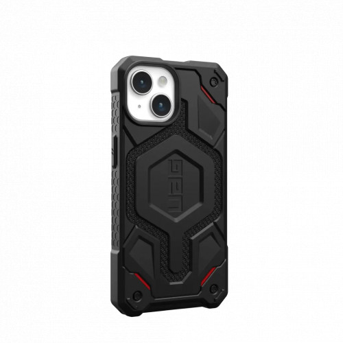 Защитный чехол Uag Monarch Kevlar для iPhone 15 Plus MagSafe - Кевлар черный (Kevlar Black)