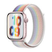 Apple Watch Series 9 45mm, Pink Aluminum Case with Sport Loop - Pride Edition
