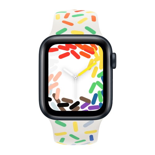 Apple Watch SE (2023) 40mm, Midnight Aluminum Case with Sport Band - Pride Edition (Радужный)