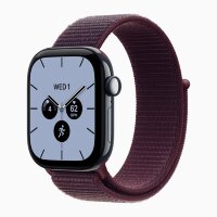 Apple Watch Series 12 46mm, Night Blue Ceramic Case with Sport Loop - Burgundy