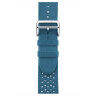 Apple Watch Hermes Series 10 46mm, ремешок из текстильного трикотажа голубого цвета