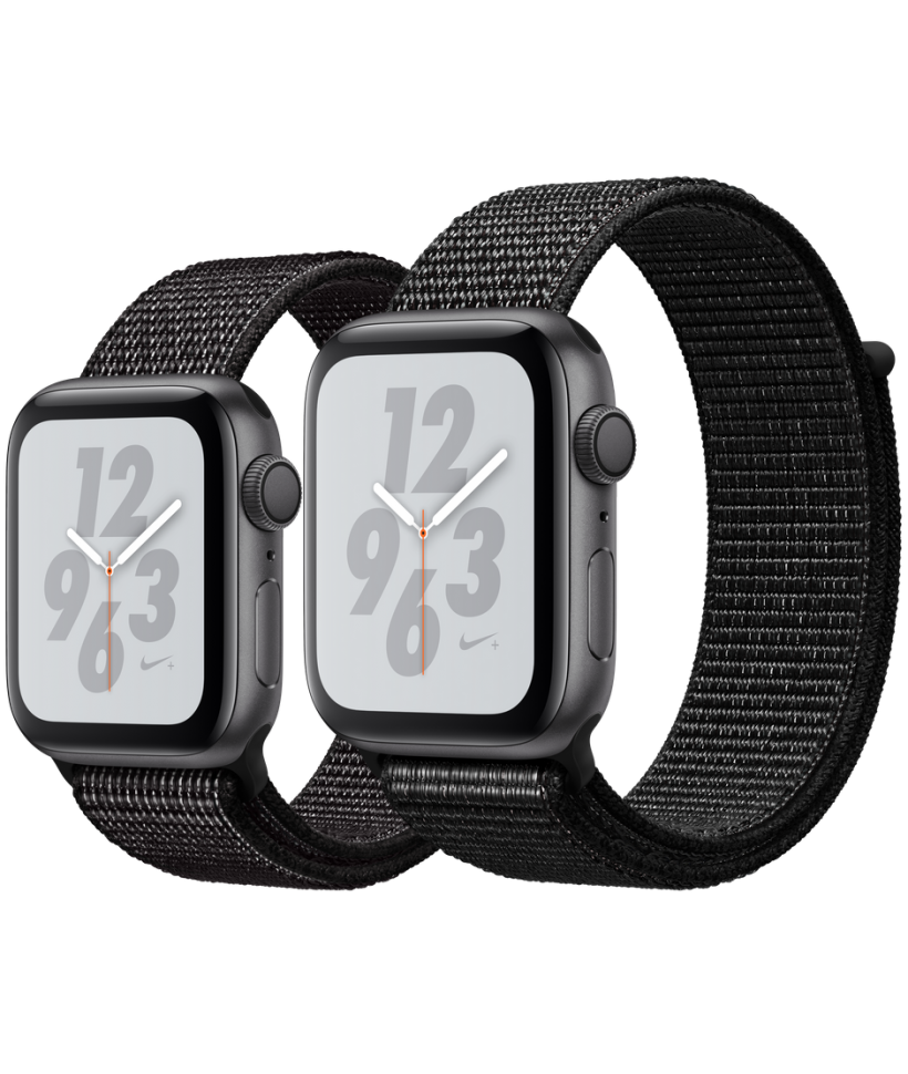 Купить Apple Watch Nike Series 4 44mm GPS алюминий, черный браслет в