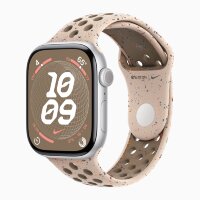 Apple Watch Series 10 46mm, Silver Aluminum Case with Nike Sport Band - Desert Stone