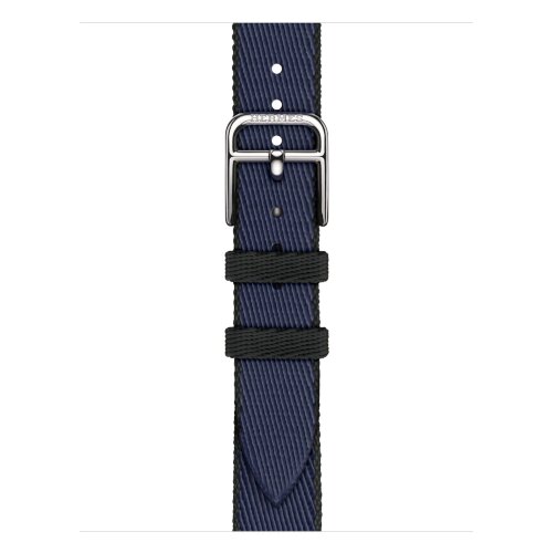 Apple Watch Hermes Series 11 42mm, тонкий ремешок из плетенного нейлона синий