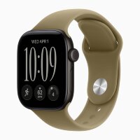 Apple Watch Series 12 42mm, Black Aluminum Case with Sport Band - Olive