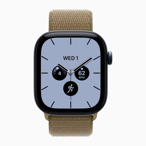Apple Watch Series 12 46mm, Night Blue Ceramic Case with Sport Loop - Olive