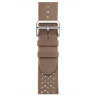 Apple Watch Hermes Series 10 46mm, ремешок из текстильного трикотажа коричневого цвета