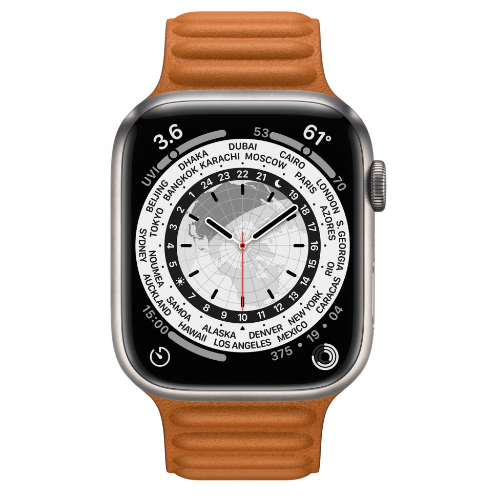 Купить Apple Watch 7 Titanium 45mm Gold в Москве цена