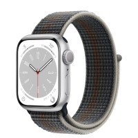 Apple Watch Series 8 41mm, Silver Aluminum Case with Sport Loop - Midnight