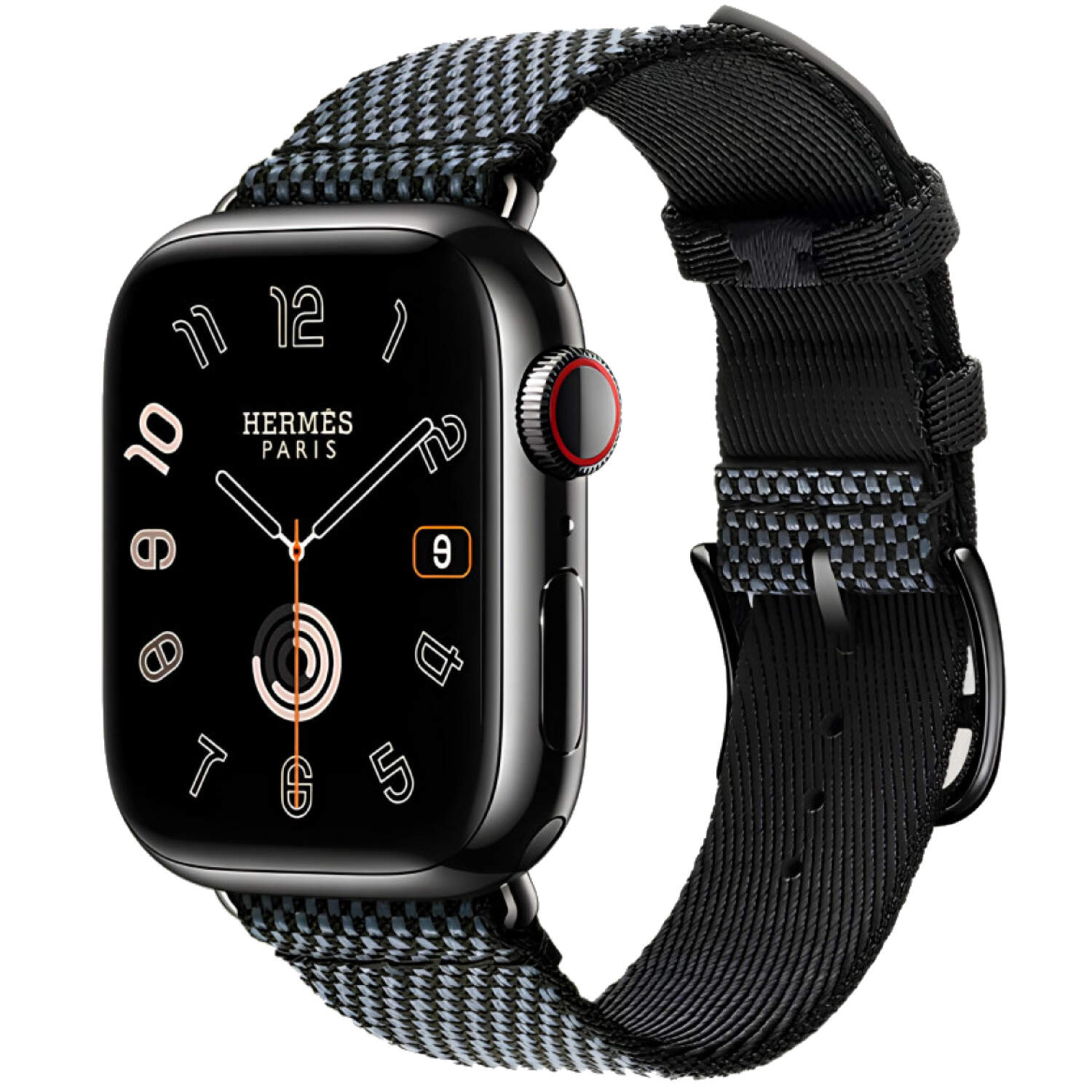 Apple Watch 9 Black Hermes 41mm Simple Denim