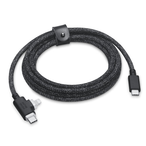Кабель Native Union Belt Cable Duo Pro 240 Вт, USB-C — USB-C и Lightning