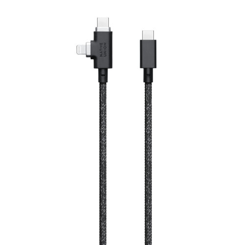 Кабель Native Union Belt Cable Duo Pro 240 Вт, USB-C — USB-C и Lightning