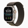 Apple Watch Ultra 4 49mm Titanium Case with Dark Olive Alpine Loop (S)