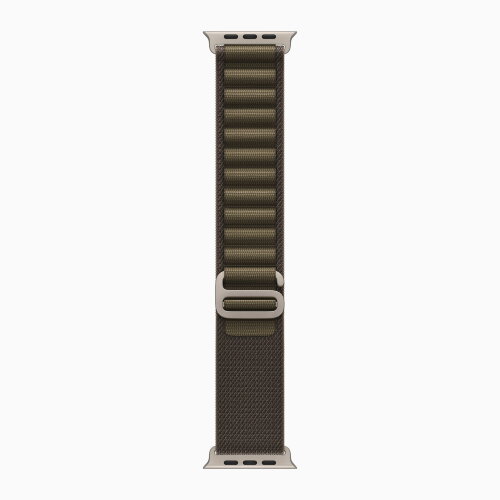 Apple Watch Ultra 4 49mm Titanium Case with Dark Olive Alpine Loop (S)