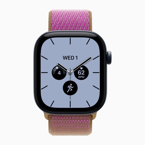 Apple Watch Series 12 46mm, Night Blue Ceramic Case with Sport Loop - Magenta