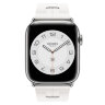 Apple Watch Hermes Series 10 46mm, спортивный ремешок Kilim белого цвета