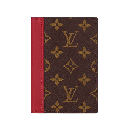 Обложка для паспорта Louis Vuitton Monogram Sari Red