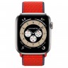Apple Watch Edition Series 6 Titanium 44mm, красный спортивный браслет