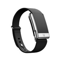 Кожаный ремешок для фитнес-браслета WHOOP 5.0, LeatherLuxe Tapered Band Black/Titanium  S/M