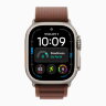 Apple Watch Ultra 4 49mm Titanium Case with Burgundy Alpine Loop (L)