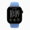 Apple Watch Series 12 42mm, Black Aluminum Case with Sport Band - Wildflower Blue