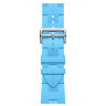 Apple Watch Hermes Series 10 46mm, спортивный ремешок Kilim голубого цвета