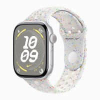 Apple Watch Series 10 46mm, Silver Aluminum Case with Nike Sport Band - Pure Platinum
