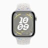 Apple Watch Series 10 46mm, Silver Aluminum Case with Nike Sport Band - Pure Platinum
