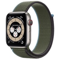 Apple Watch Edition Series 6 Titanium 44mm, спортивный браслет "зелёные холмы"
