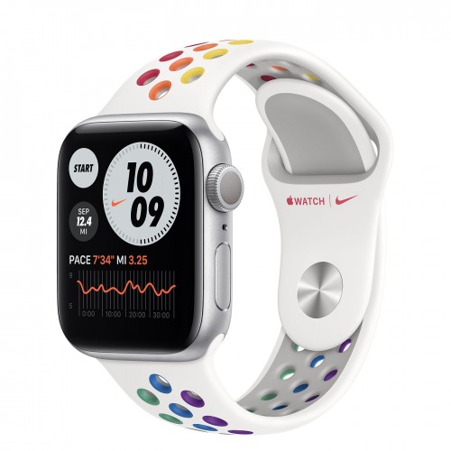 Apple Watch Series 6 Nike 40 мм, серебристый алюминий, ремешок Pride
