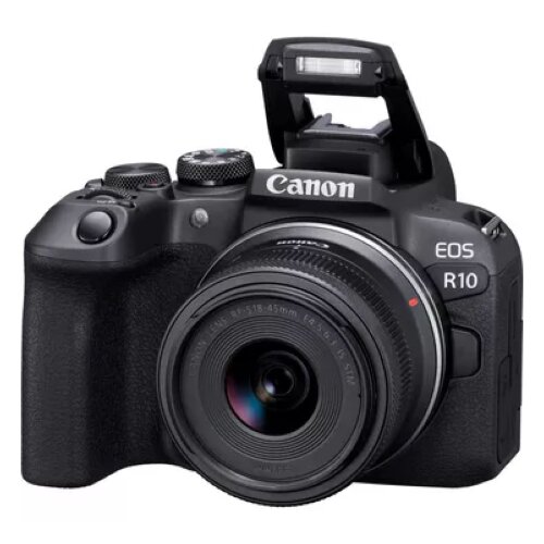 Canon EOS R10 Mirrorless Camera + RF-S 18-45mm F4.5-6.3 IS STM Lens + Mount Adapter EF-EOS R