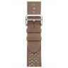 Apple Watch Hermes Series 11 46mm, ремешок из текстильного трикотажа коричневого цвета