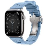 Apple Watch Hermes Series 11 46mm, спортивный ремешок Kilim голубой