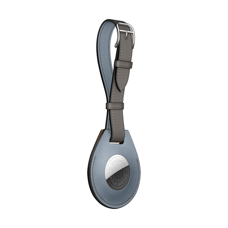AirTag Hermes Luggage Tag Bleu Lin / Gris Meyer